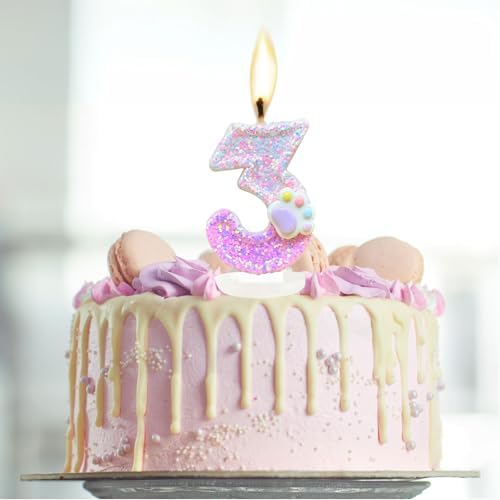 CasaPopz Pink Kitten Paw Number 4 Candle