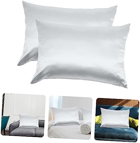 STOBAZA 2pcs Ice Silk Pillowcases Queen Size Cooling Pillow Covers