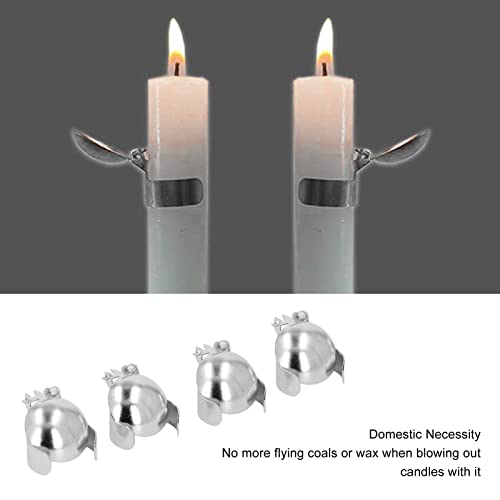 4pcs Automatic Candle Extinguisher with Silver Design 1