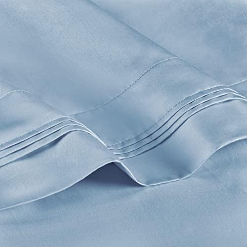 Superior 1000 Thread Count Egyptian Cotton Pillowcase Set - King Light Blue 1