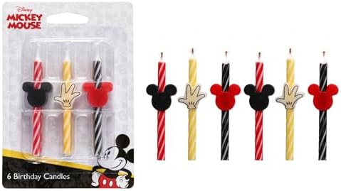 Disney Mickey Mouse Birthday Candles - 6pcs Set