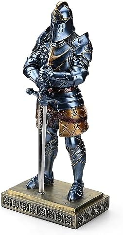 Medieval Knight Statue with Sword - 1512 Inch Blue