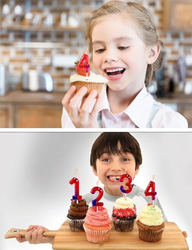 Gezan Spider Themed Birthday Number Candles for Party Decor