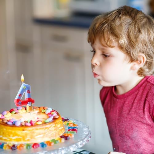 Red Yellow Blue Dog Paw Cake Topper for Kids