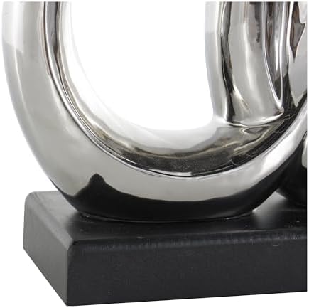 Deco 79 Ceramic Family Sculpture with Black Base
