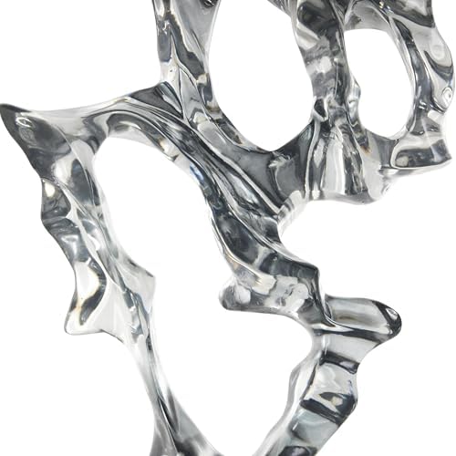 Deco 79 Handmade Glass Sculpture Decor Statue with Clear Base