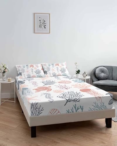 Chees D Zone King Fitted Sheet Deep Pocket Bed Set with Elastic