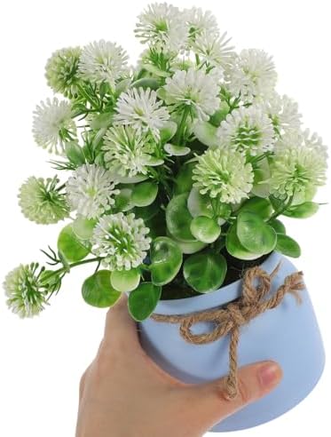 Amosfun Artificial Dandelion Flowers Faux Potted Plant