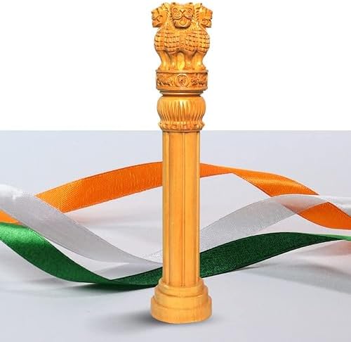 Wooden Ashoka Pillar 10 Inch Office Desk Decor Gift