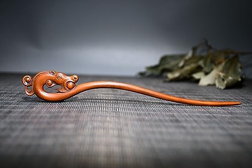 Handcrafted Boxwood Dragon Figurine Decor