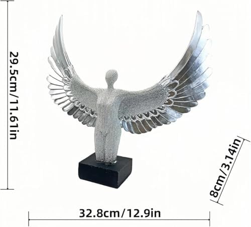 Winged Angel Statue Home Decor - 11 Inch Uplifting Sculpture