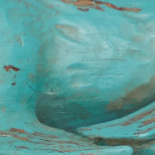 Deco 79 Teal Sea Lion Sculptures with Brown Wood Accents Set of 2