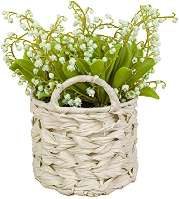 National Tree Company Artificial Lily of the Valley Bouquet with Basket