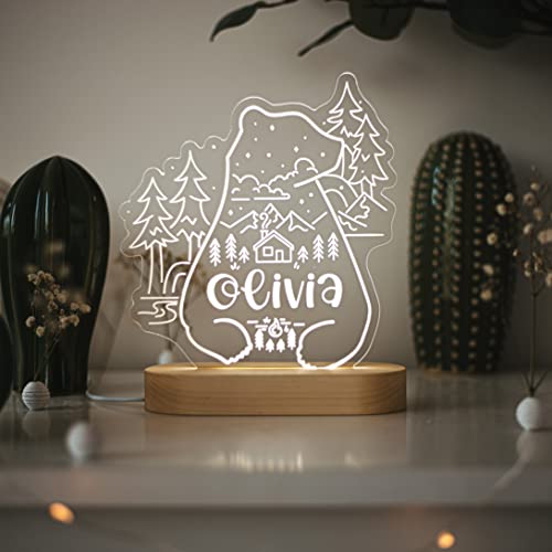 Personalized Acrylic Night Light for Kids