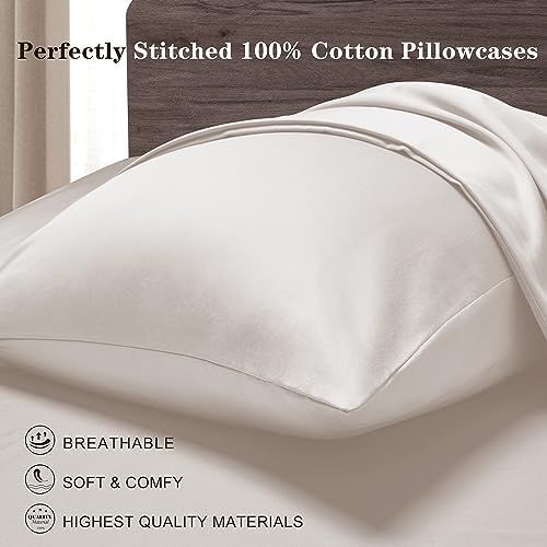 Zaizaihome 800 Thread Count Egyptian Cotton Pillow Cases Set of 2