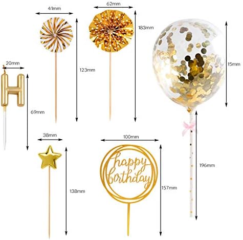 BEAN LIEVE Birthday Candles Set - Gold 12Pcs