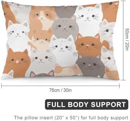 Orange Cats Pillowcase with Zipper Breathable Cooling Throw Cover