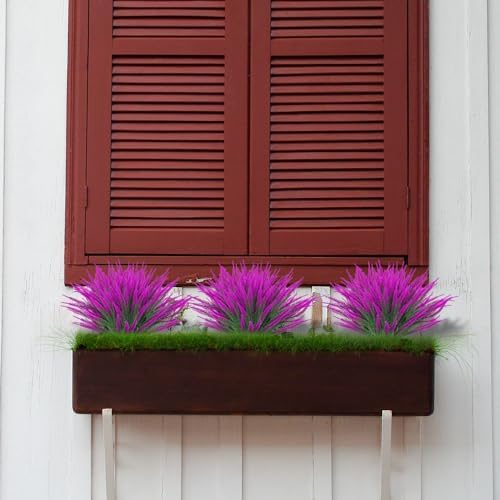 LikSoor 8 Bundles Artificial Lavender Fuchsia Flowers