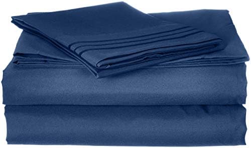 Elegant Comfort 4-Piece Bed Sheet Set Twin Twin XL Navy