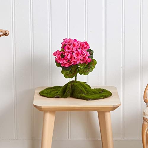 Nearly Natural Geranium Bush Set of 4 14 x 14 x 13