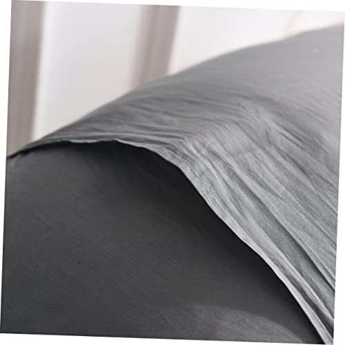 1 Pair Dark Grey Pure Cotton Pillowcases Soft Washable Bed Pillow Covers