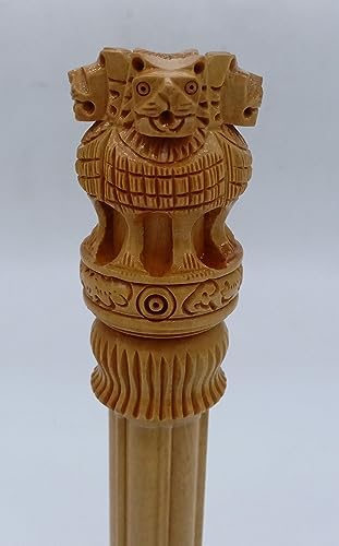 Wooden Ashoka Pillar 10 Inch Office Desk Decor Gift 1