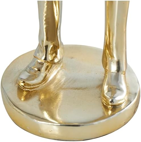 Deco 79 Resin Musician Statues Set of 2 4 x 14 Gold