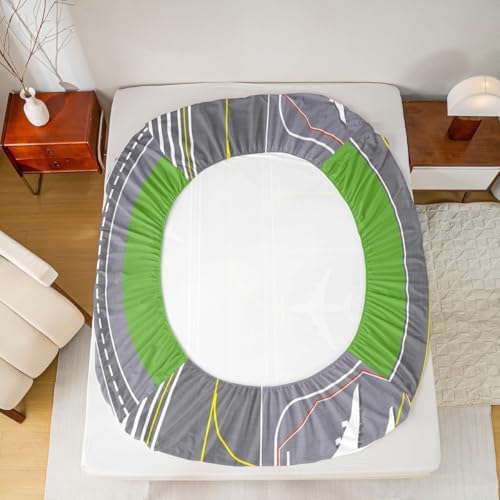 Castle Fairy Airplane Bed Sheet Set Twin Size with 1 Pillowcase