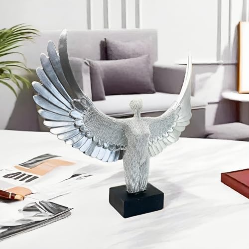 Winged Angel Statue Home Decor - 11 Inch Uplifting Sculpture
