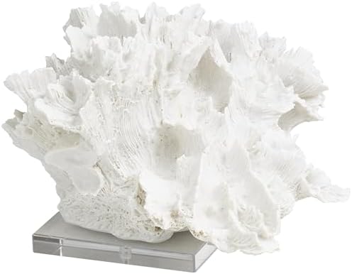 Deco 79 White Coral Sculpture with Acrylic Base