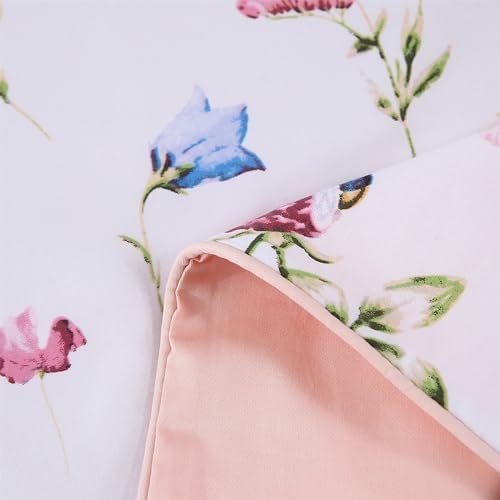 RYNGHIPY Egyptian Cotton King Pillowcases with Floral Bees Print