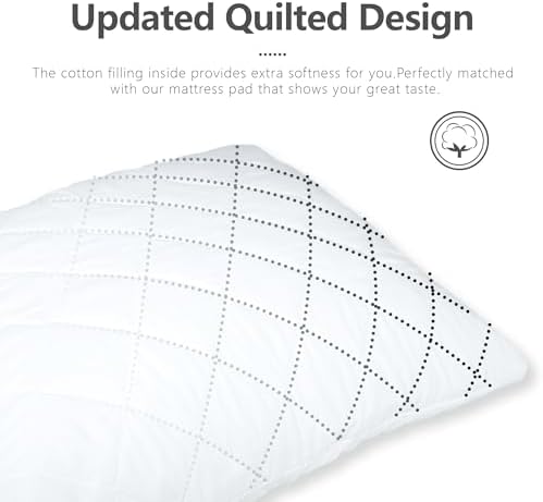 Ruili 2 Pack King Size Zippered Pillow Protectors