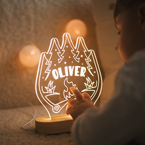 Personalized Acrylic Night Light for Kids