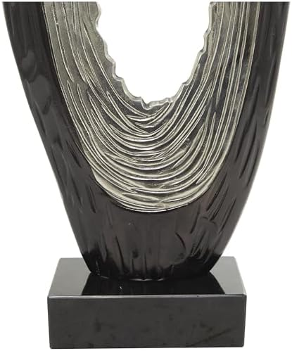 Deco 79 Abstract Teardrop Sculpture with Black Base