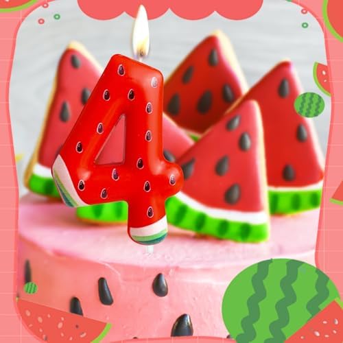 Watermelon Number 1 Birthday Candle for Kids