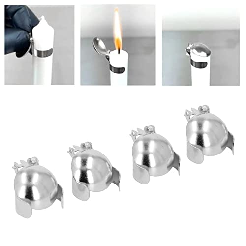 4pcs Automatic Candle Extinguisher with Silver Design 1