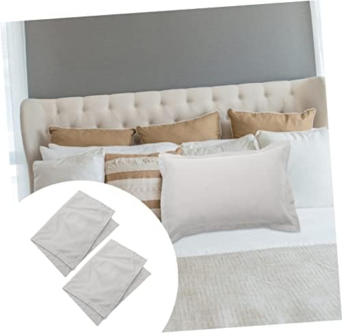 HEALLILY 2Pcs Grey Pillowcases for Comfort and Protection