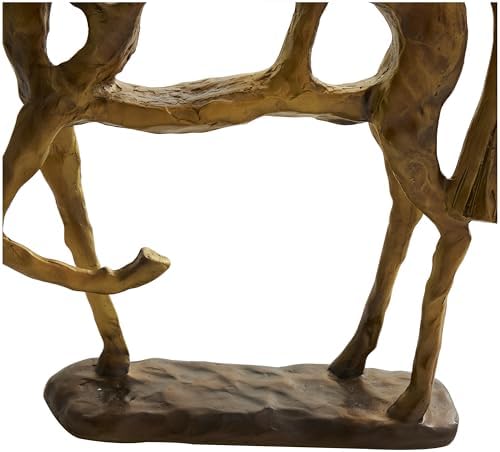 Deco 79 Gold Polystone Horse Sculpture