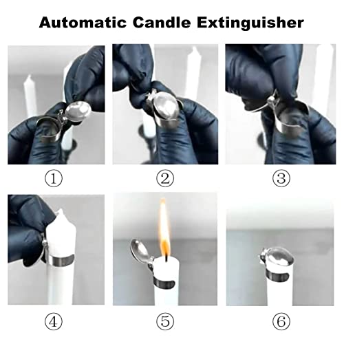 4pcs Automatic Candle Extinguisher with Silver Design 1