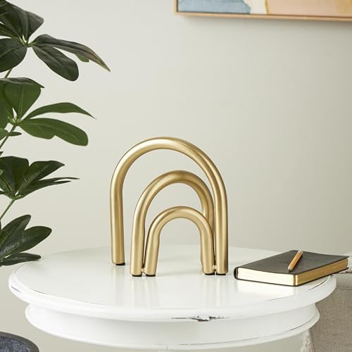Deco 79 Gold Metal Geometric Arch Sculpture Home Decor Statue