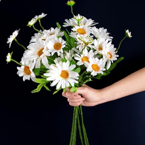 8 Bundles Artificial Silk Daisy Flowers Purple