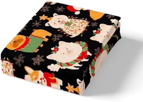 Castle Fairy Christmas Pet Bed Sheet Set Twin Size