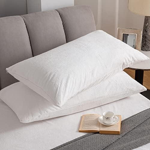 PlushDeluxe Premium Pillow Protectors Set of 2 20x38