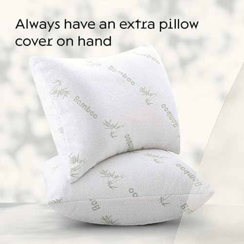 Niagara Sleep Solution 100 Waterproof Pillow Protectors Queen 20x30 2 Pack