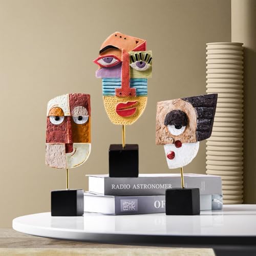 Resin Abstract Picasso Face Mask Statue