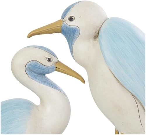 Deco 79 Polystone Bird Statue with Yellow Accents