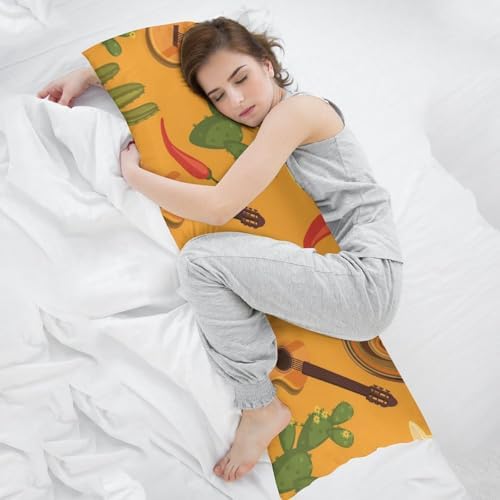 MEIKKO Traditional Mexican Symbols Pillow Cover with Zipper 20x54