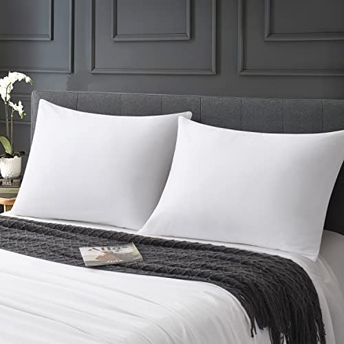 LOSAFEFE 100 Cotton Zip Pillow Cases King Size Set of 4