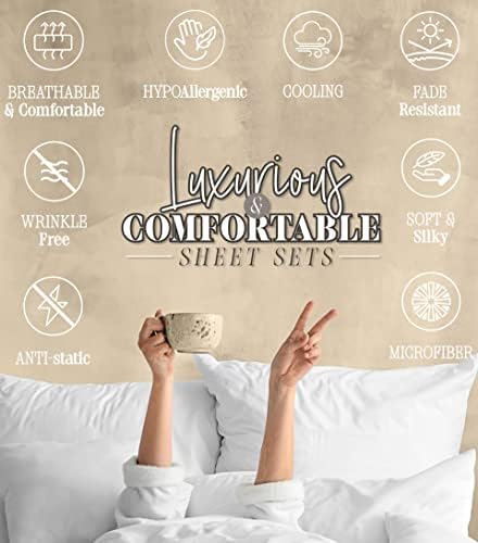 Elegant Comfort Holiday Printed 4-Piece Twin XL Sheet Set