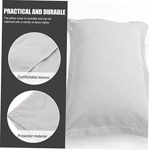 Luxshiny Upgrade Solid Grey Pillowcase Set 2 Pieces 1